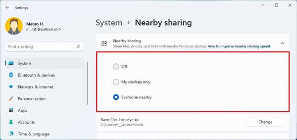 如何在Windows11上使用附近共享
