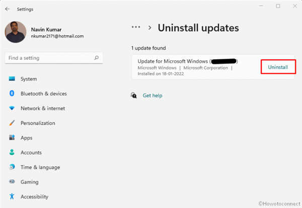 如何從 Windows 11 卸載 KB5010795