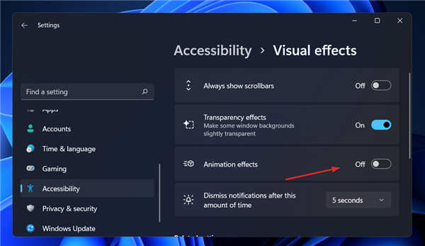如何在Windows11中禁用動畫