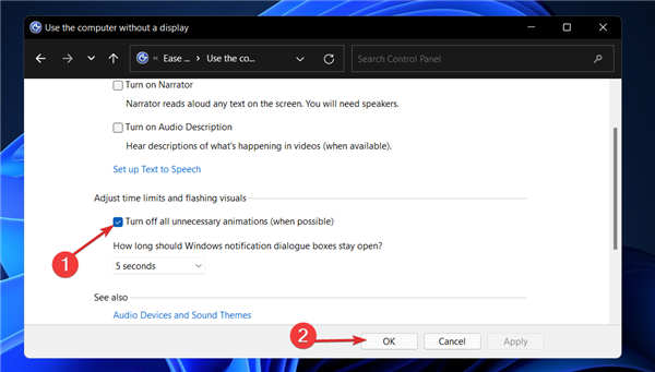 如何在Windows11中禁用動畫