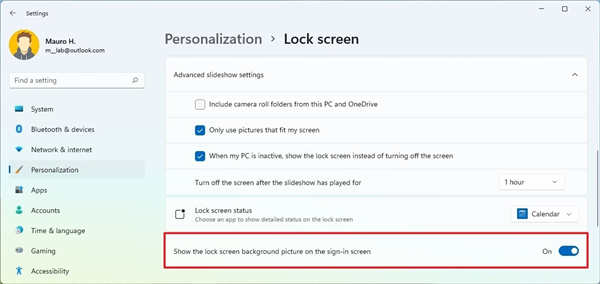 windows11如何啟用或禁用登錄屏幕的背景圖像