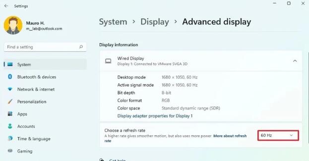 如何更改 Windows 11 上的顯示刷新率