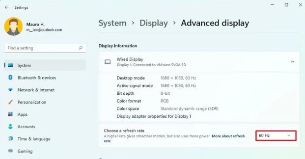 如何更改 Windows 11 上的顯示刷新率
