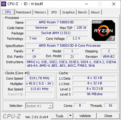 AMD Ryzen 7 5800X3D 超頻達(dá)到