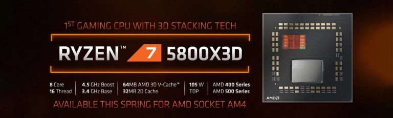 銳龍7 5800X3D將于4月20日發(fā)
