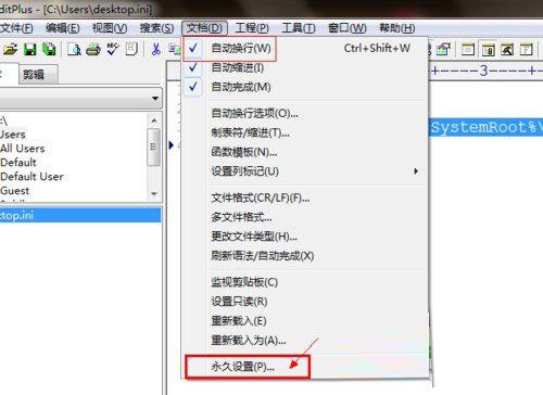 editplus自動換行設(shè)置教程 editplus設(shè)置自動換行步驟2