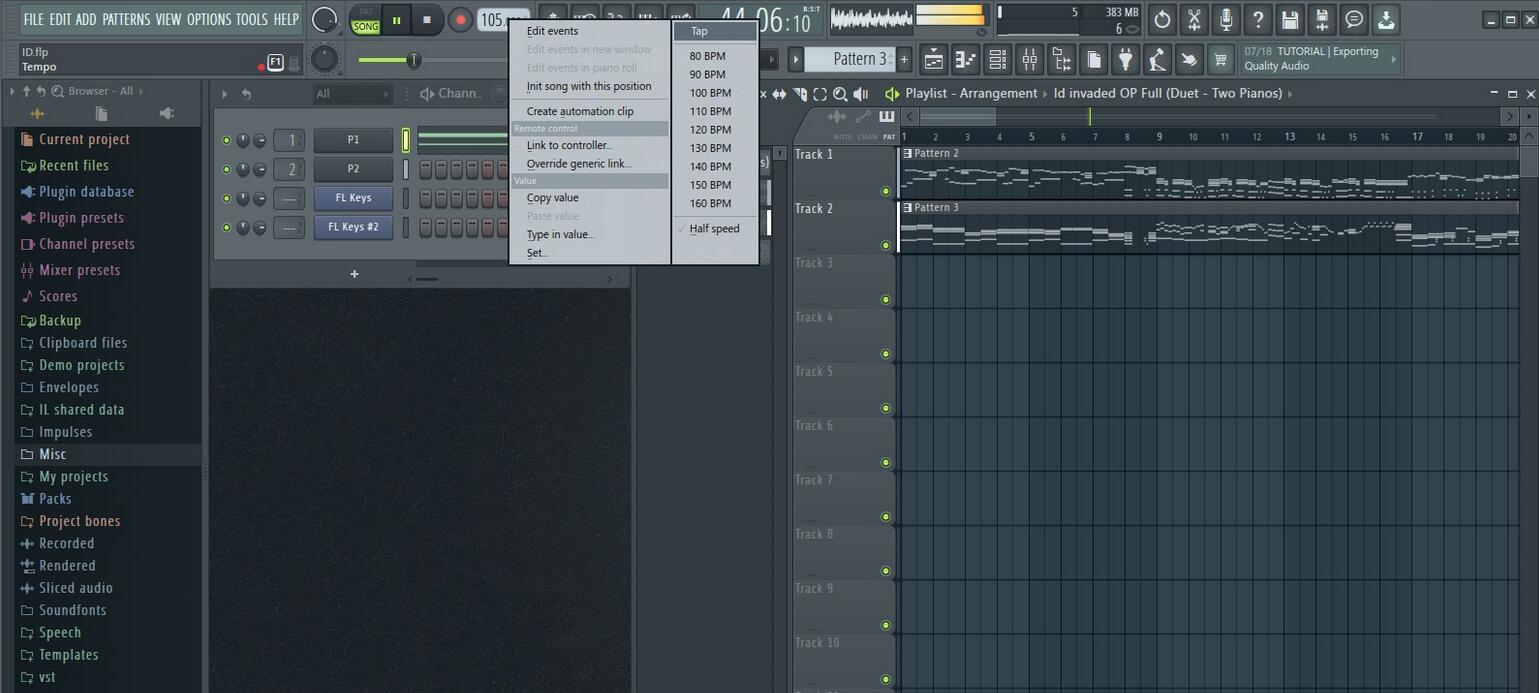 FLstudio怎么設(shè)置節(jié)拍
