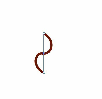illustrator將一條直線制成S型曲線的圖文操作