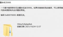 數據無效 0x8007000D解決方式