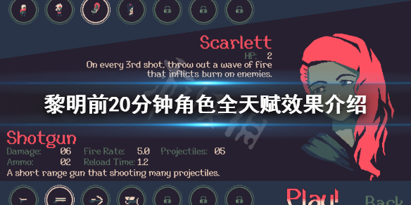 《黎明前20分鐘》天賦效果有哪些？角色全天賦效果介紹