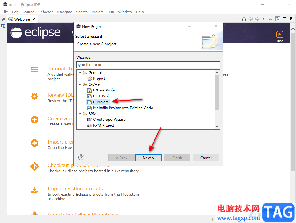 eclipse創(chuàng)建C語言項目文件的方法