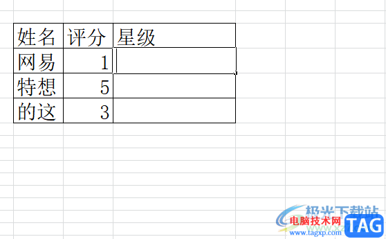 ?excel表格根據(jù)評(píng)分來(lái)打星的教程