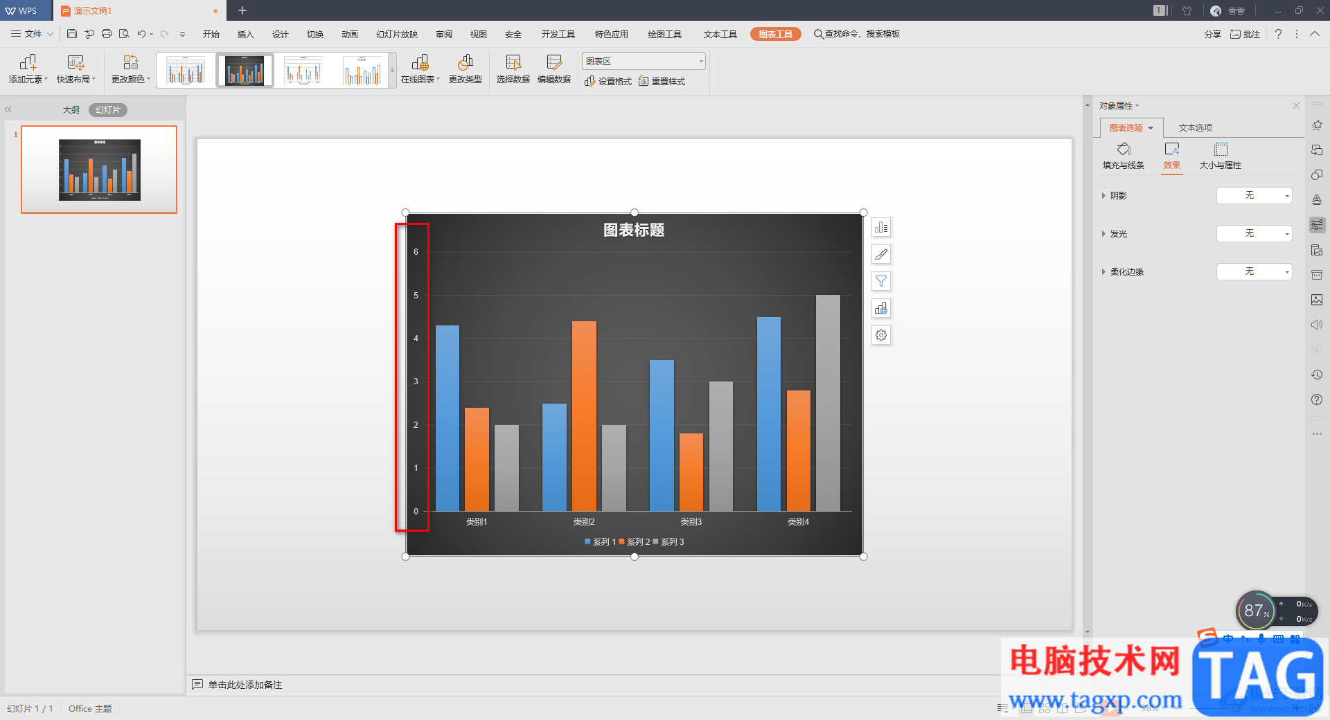 WPS PPT圖表修改坐標(biāo)軸數(shù)據(jù)的方法