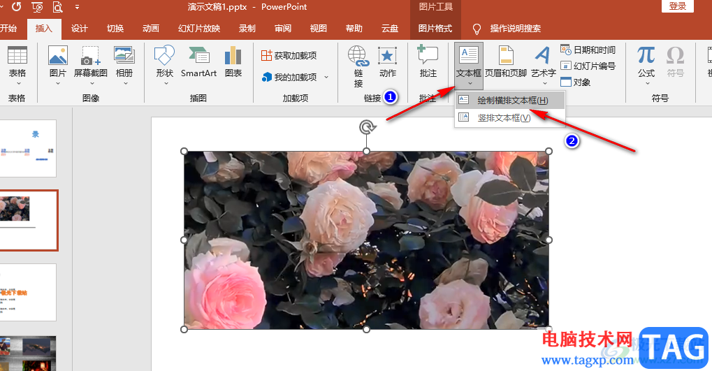 PPT在圖片上輸入文字的方法