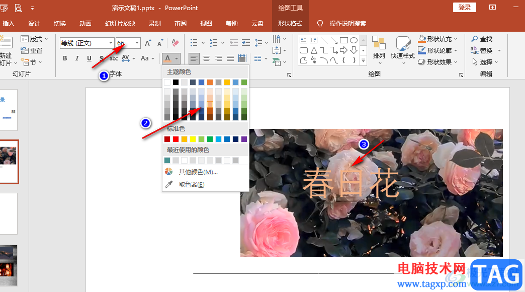 PPT在圖片上輸入文字的方法