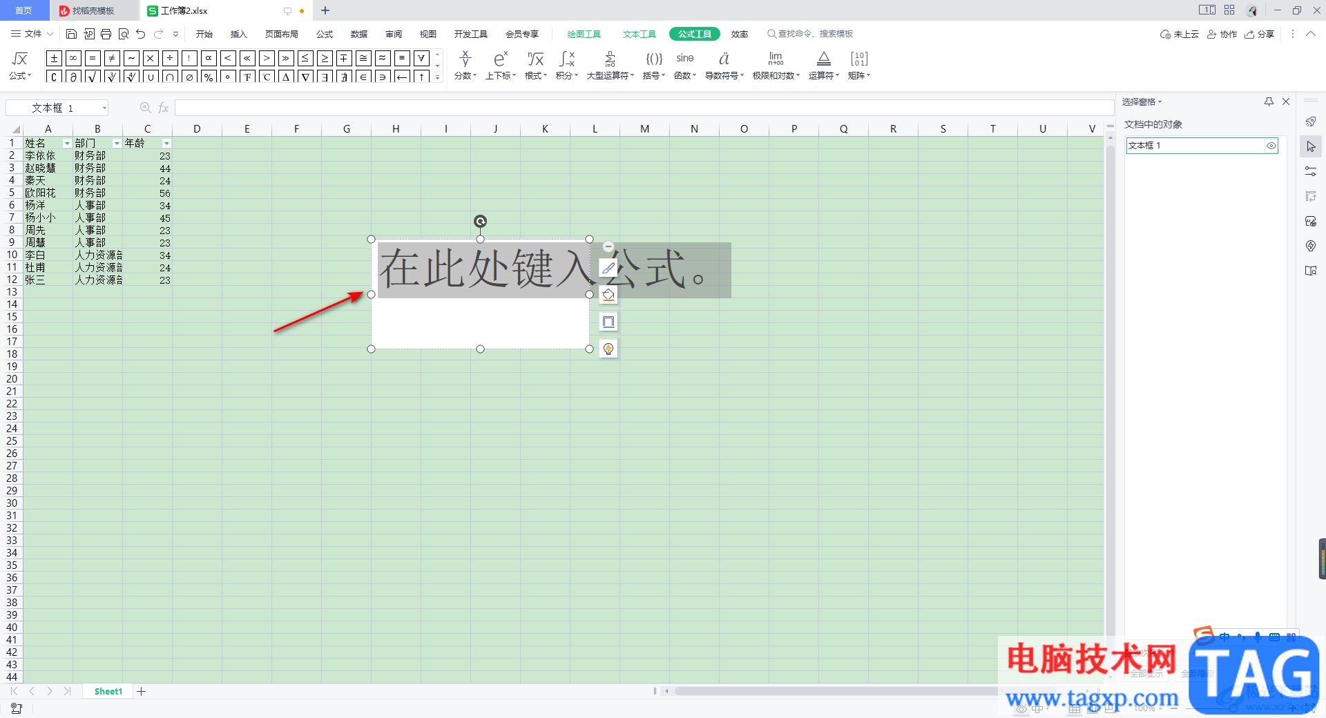 WPS Excel中輸入上下標(biāo)公式的方法