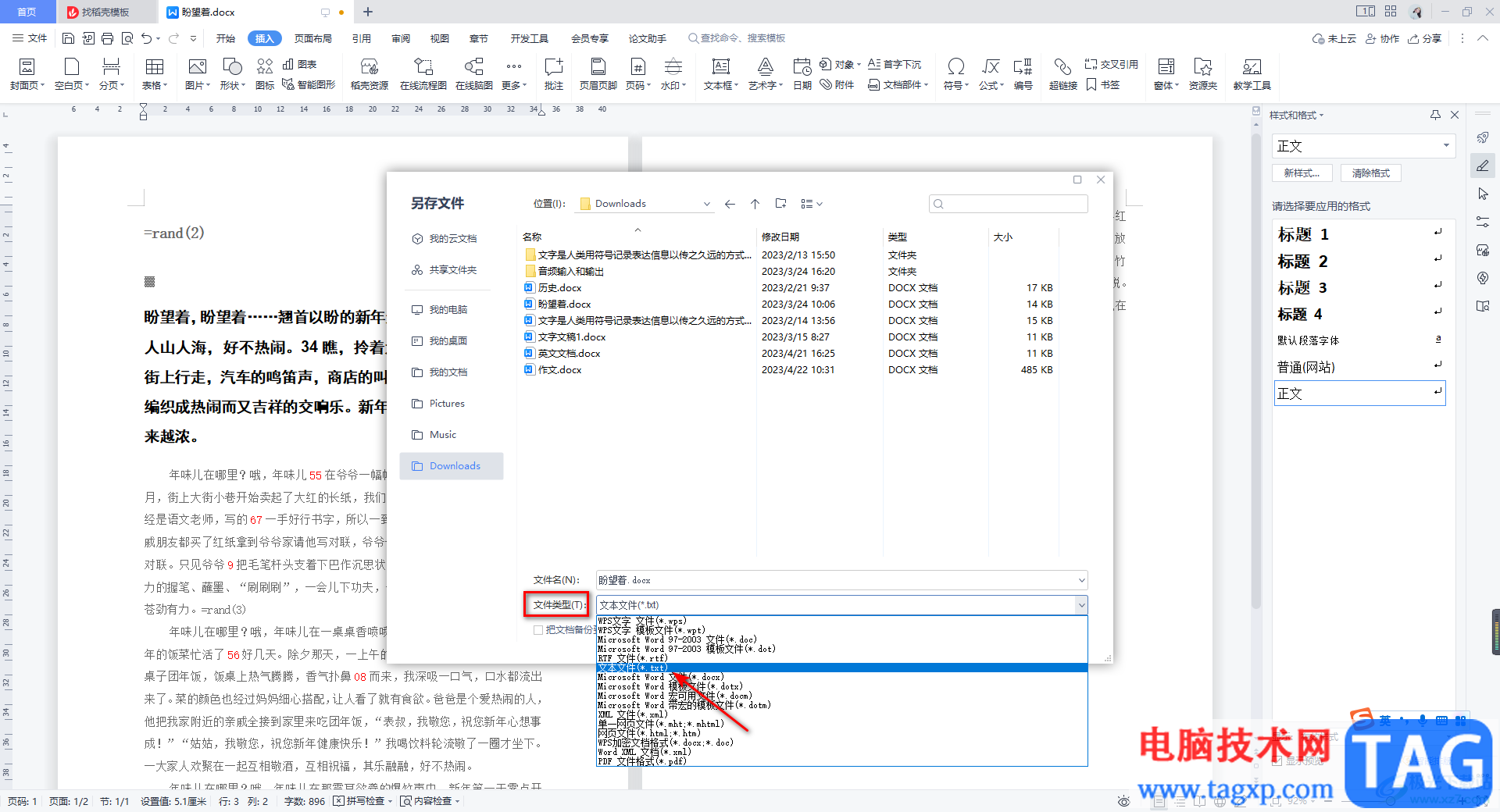 WPS Word文檔格式轉(zhuǎn)換為T(mén)XT格式的方法