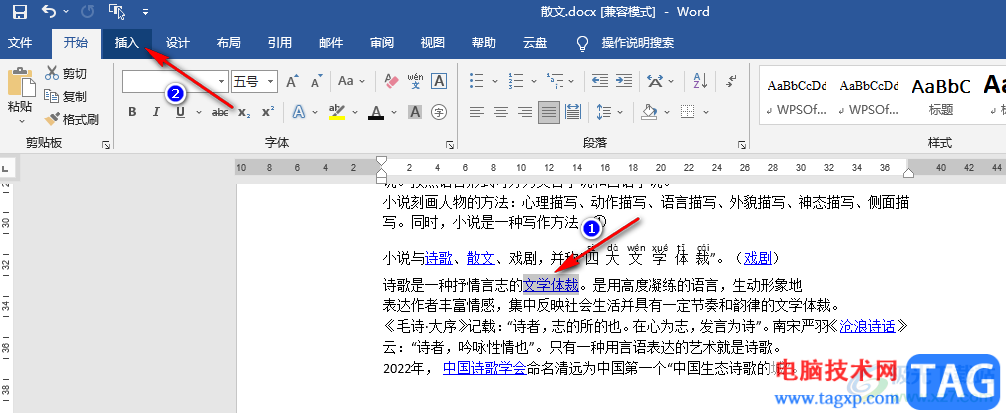 Word插入批注的方法
