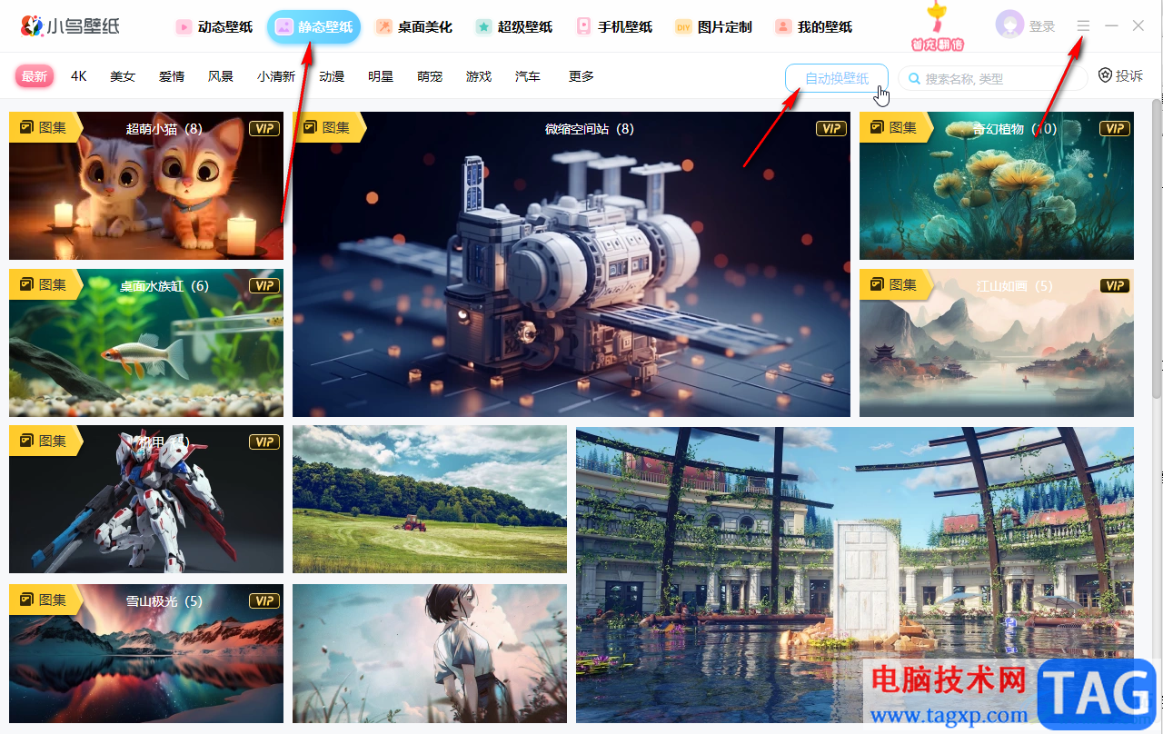 小鳥壁紙?jiān)O(shè)置每隔5分鐘自動(dòng)切換壁紙的方法教程