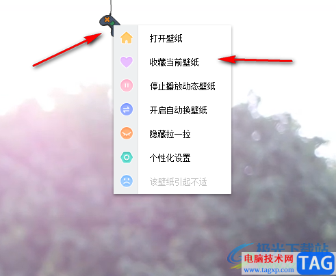 小鳥壁紙收藏當前壁紙的方法