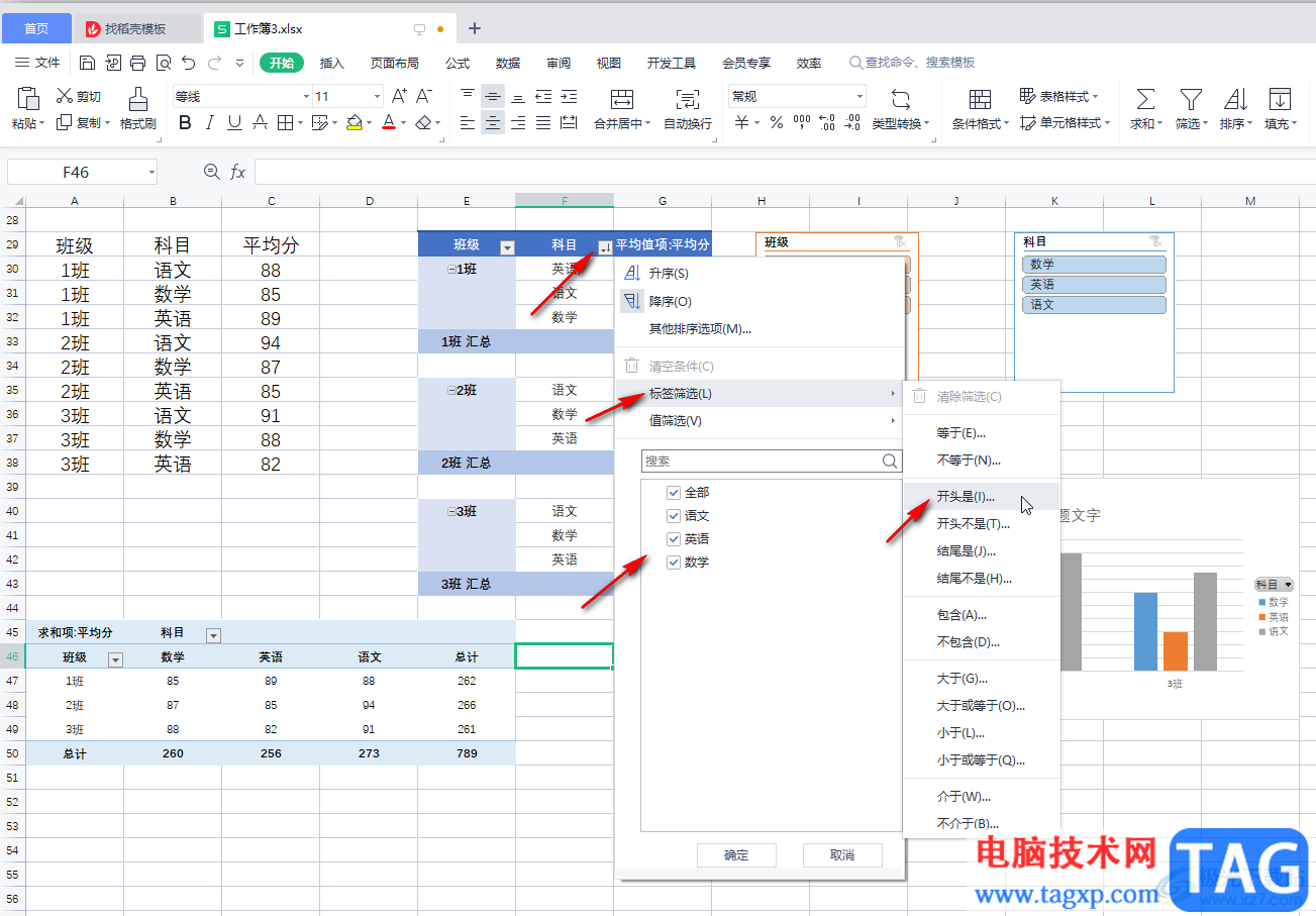 WPS表格中對數(shù)據(jù)透視表進(jìn)行篩選操作的方法教程