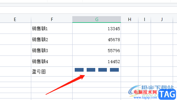 wps表格設(shè)置迷你盈虧圖的教程