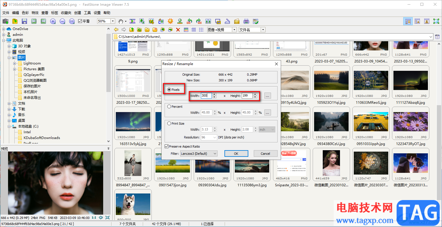 FastStone Image Viewer調(diào)整圖片尺寸大小的方法