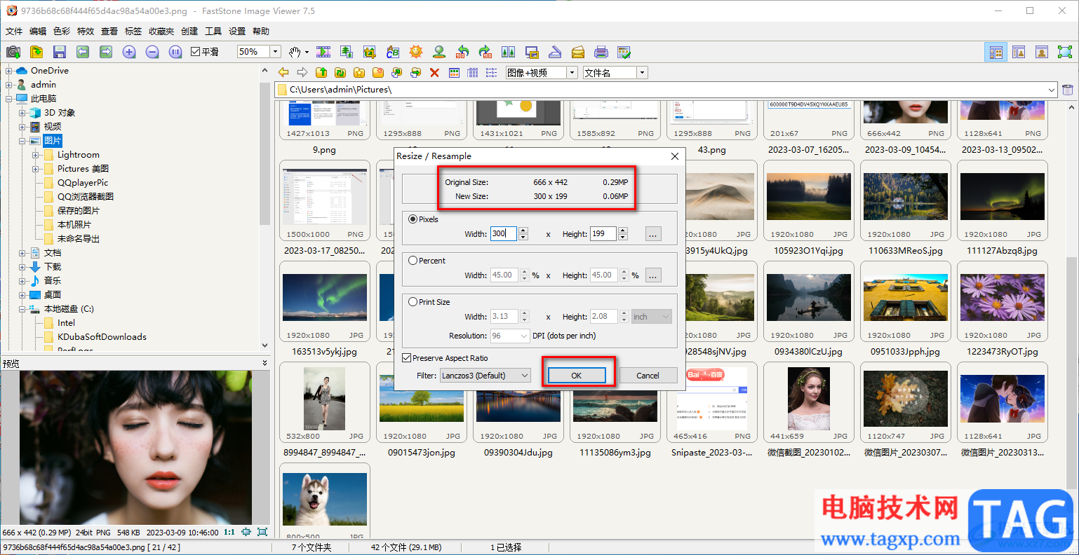 FastStone Image Viewer調(diào)整圖片尺寸大小的方法
