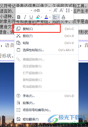 wps文檔復(fù)制文字帶背景的解決教程