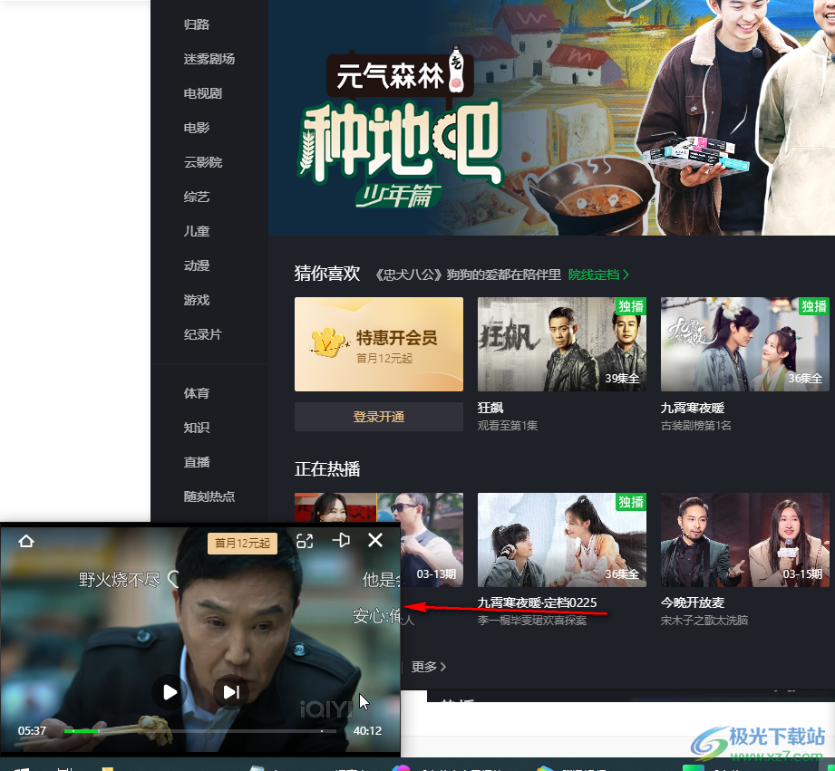 愛奇藝電腦端設(shè)置小窗模式的方法教程