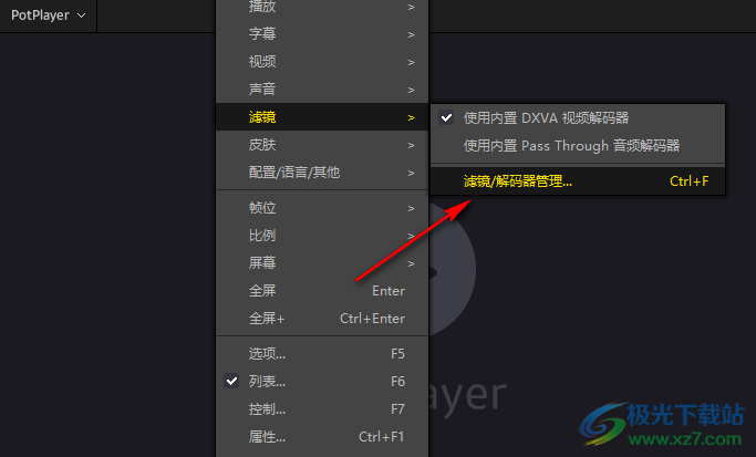 PotPlayer關(guān)閉編解碼類型的方法