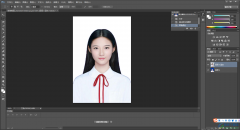 ps把藍(lán)底證件照換成白色的方法