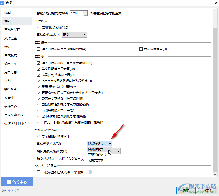 WPS Word設(shè)置默認(rèn)粘貼方式為保留源格式的方法教程