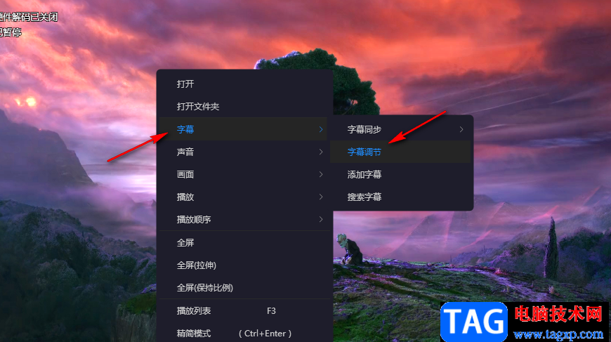 恒星播放器設(shè)置字幕快進(jìn)的方法
