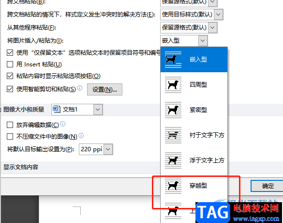 ?wps文檔設置插入的圖片為穿越型的教程
