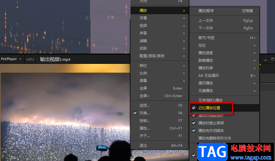 potplayer記錄上次播放位置的方法