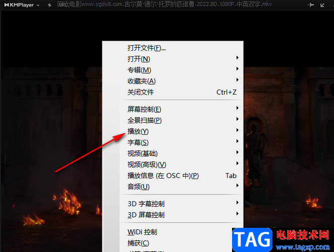 Kmplayer逐幀播放視頻的方法