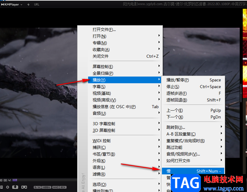 Kmplayer Plus倍速播放視頻的方法