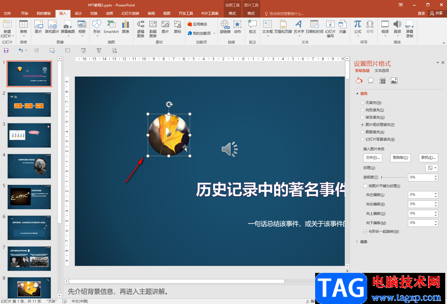 PPT制作圓形邊框圖片效果的方法教程