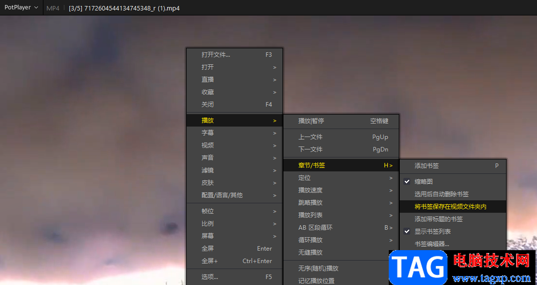 PotPlayer自動保存書簽到視頻文件夾的設置方法