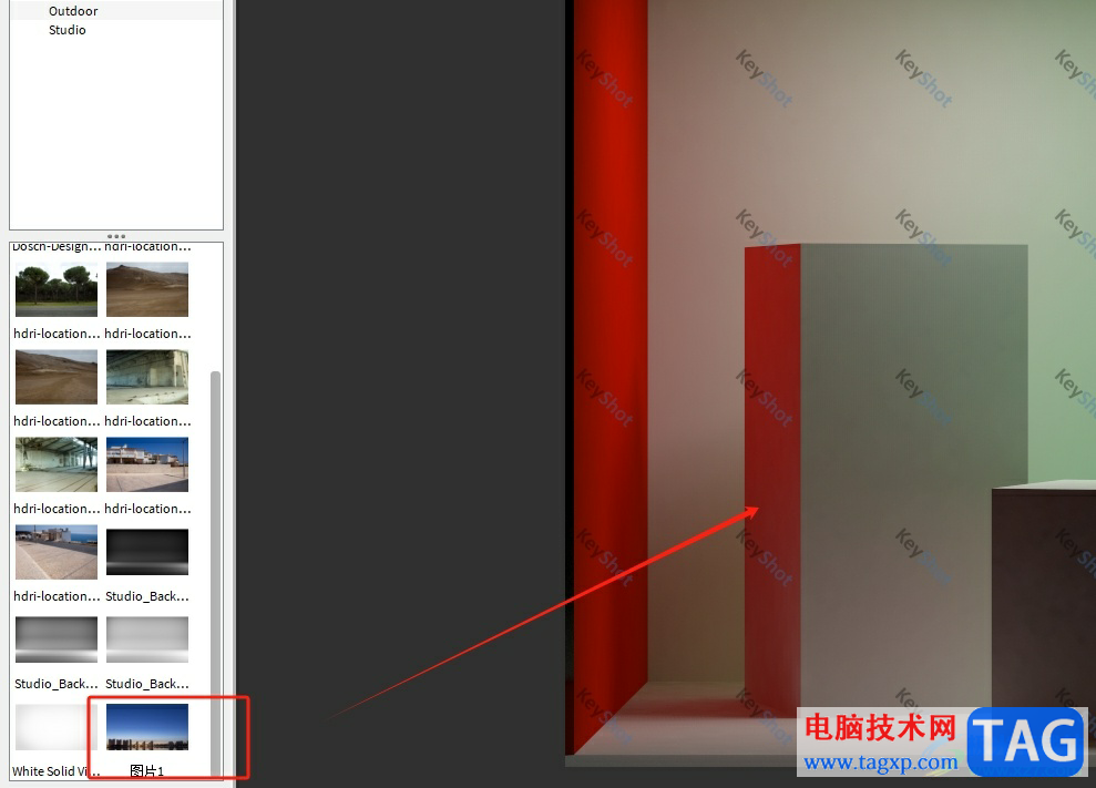 ?keyshot導(dǎo)入自己的背景圖教程