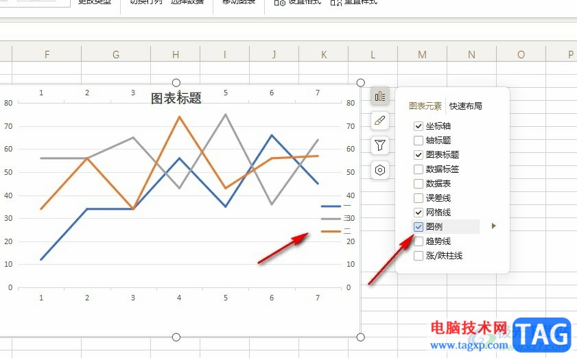 WPS Excel表格更改圖例位置的方法