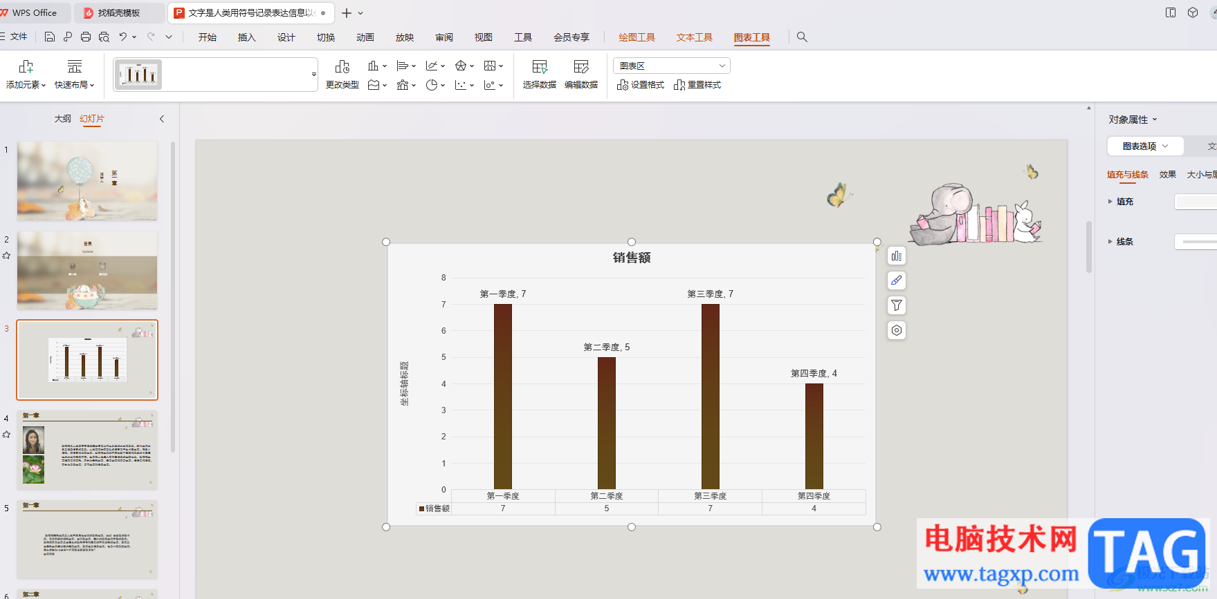 WPS PPT套用圖表預(yù)設(shè)樣式的方法