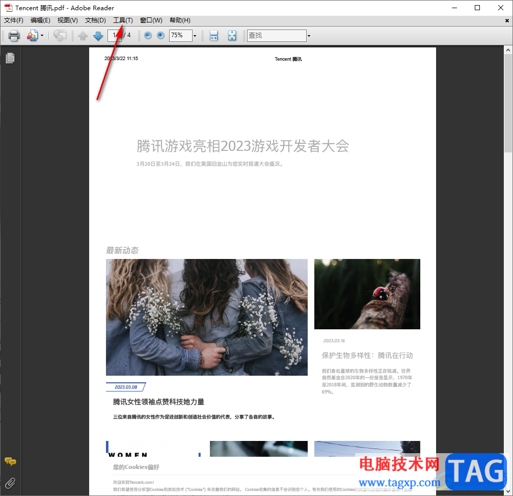 adobe reader 9.0進(jìn)行截圖的方法