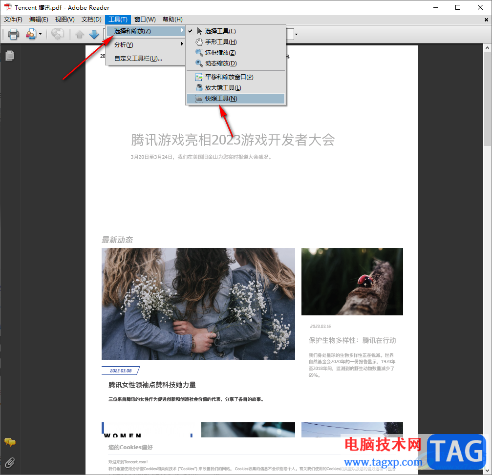 adobe reader 9.0進(jìn)行截圖的方法