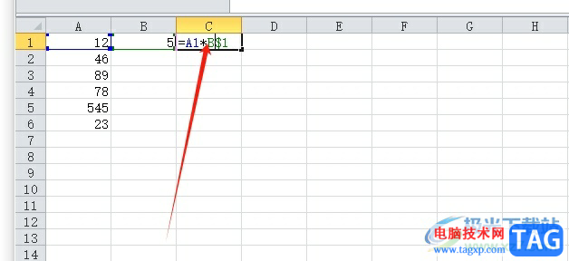 ?excel把一列數(shù)乘以固定一個單元格的教程