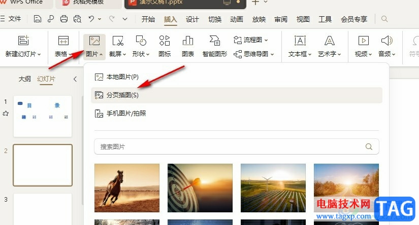 WPS PPT在每頁幻燈片插入一張圖片的方法