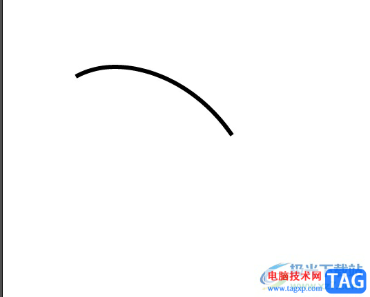 illustrator將畫(huà)好的直線變成弧線的教程