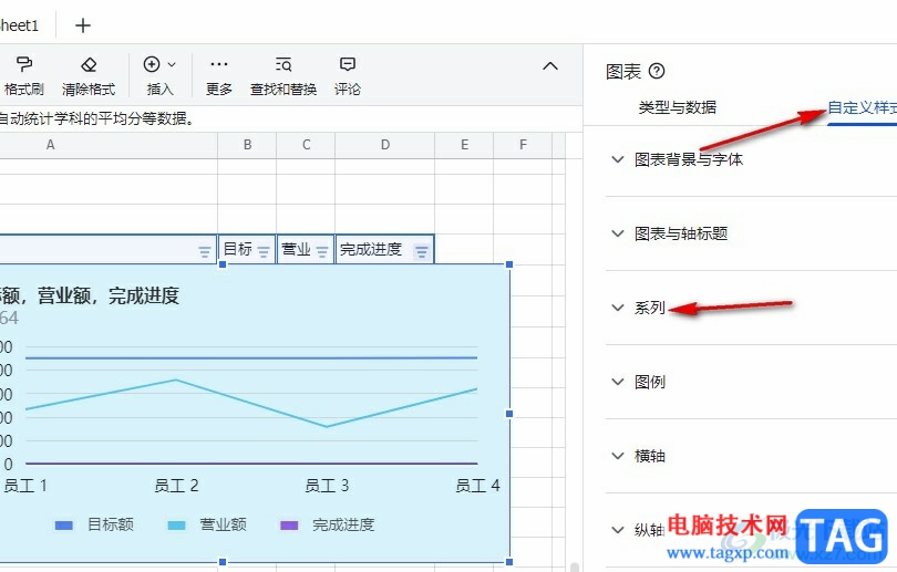 飛書表格折線圖每個(gè)點(diǎn)都顯示數(shù)據(jù)的方法