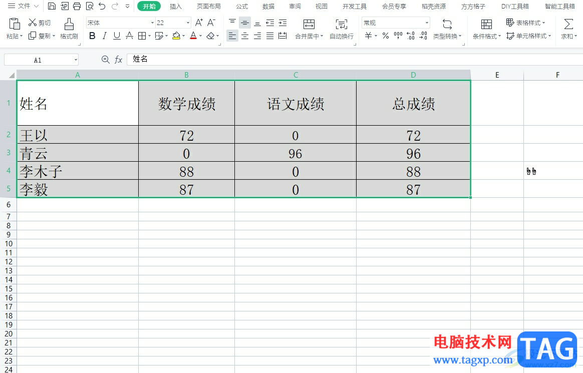 wps表格設(shè)置0顯示為一杠的教程